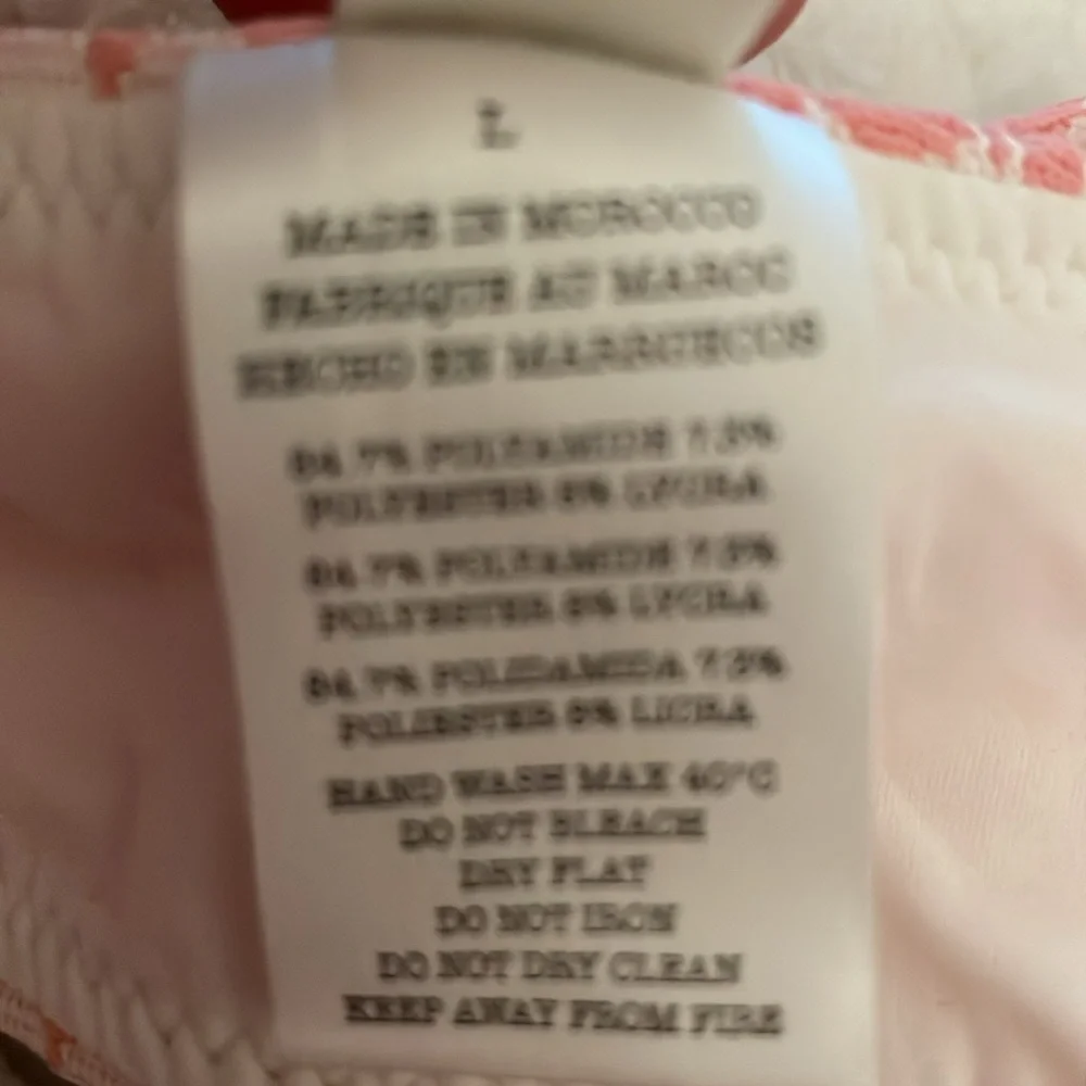 Lemlem Lola‎ Jacquard Bandeau Center Tie Removable Strap Light  Pink White Large - Picture 8 of 10